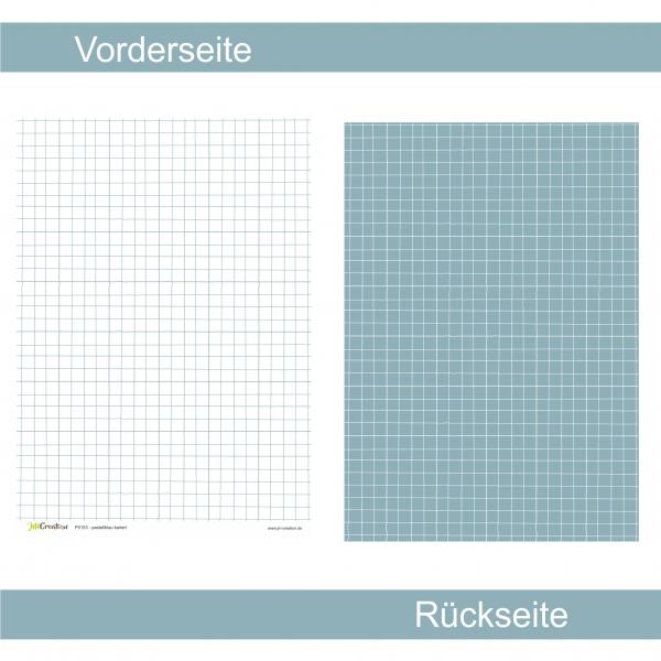 Pastellblau kariert - Designpapier